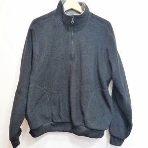Black Fleece Pullover 3/4 Zipper large
